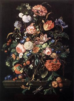 讓 達維德玆 德 希姆 Flowers in Glass and Fruits 讓 達維德玆 德 希姆 Flowers in Glass and Fruits